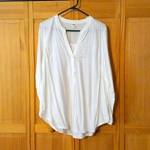 Express white long sleeve v-neck top